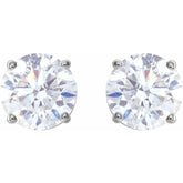 Platinum 2 CTW Natural Diamond Stud Earrings